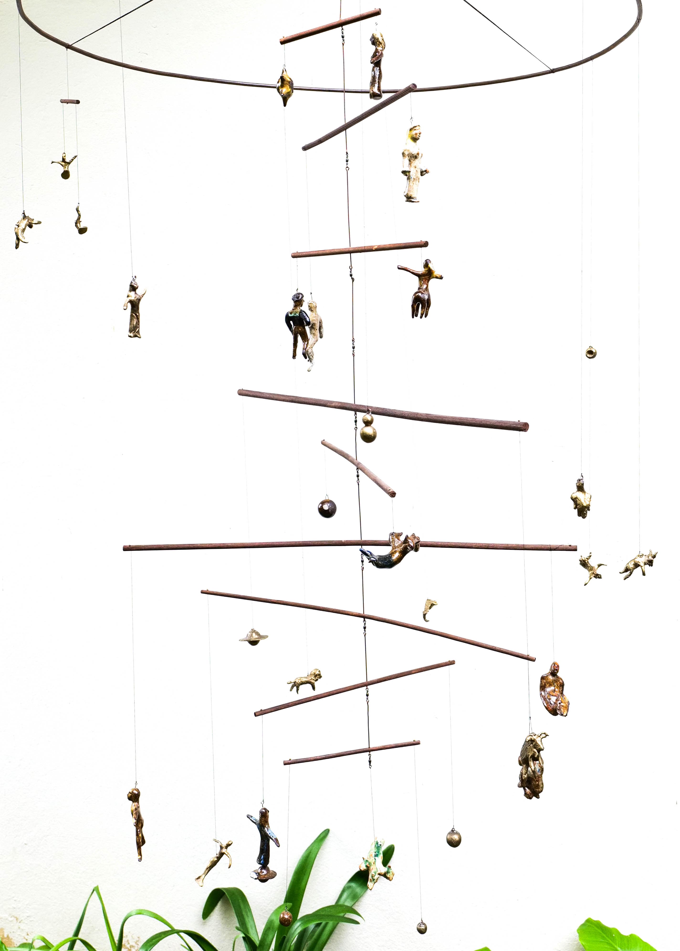 Detalle de discos de bronce